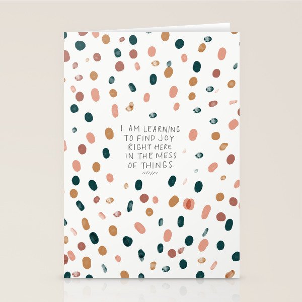 Joy in The Mess Of Things | Polka Dot Design Stationery Card Gallery Image 2