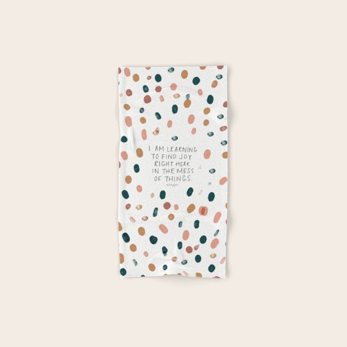 Joy in The Mess Of Things | Polka Dot Design Bath Towel Gallery Image 1