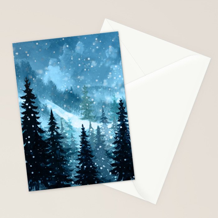 Winter Night Stationery Card Gallery Image 2
