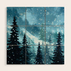 Winter Night Wood Wall Art Gallery Image 1
