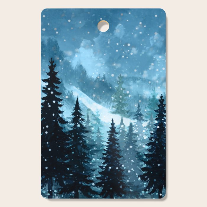 Winter Night Cutting Board Gallery Image 1