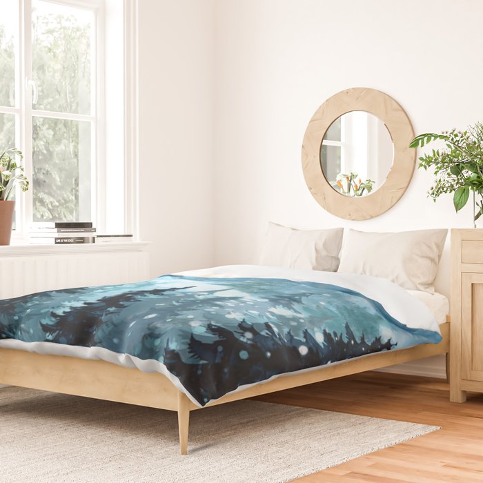 Winter Night Duvet Cover Gallery Image 2