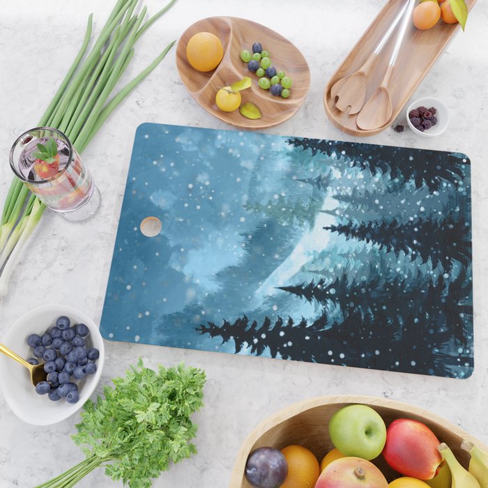 Winter Night Cutting Board Gallery Image 2