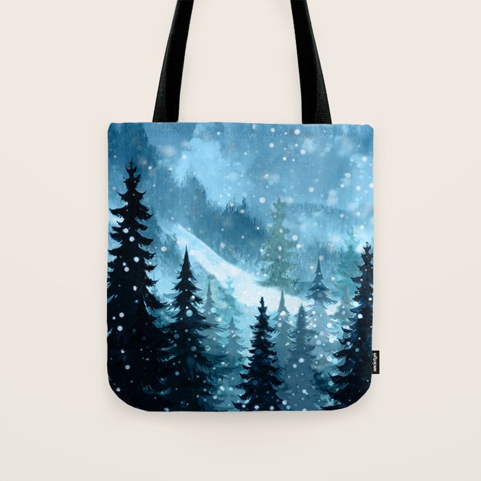 Winter Night Tote Bag Gallery Image 1
