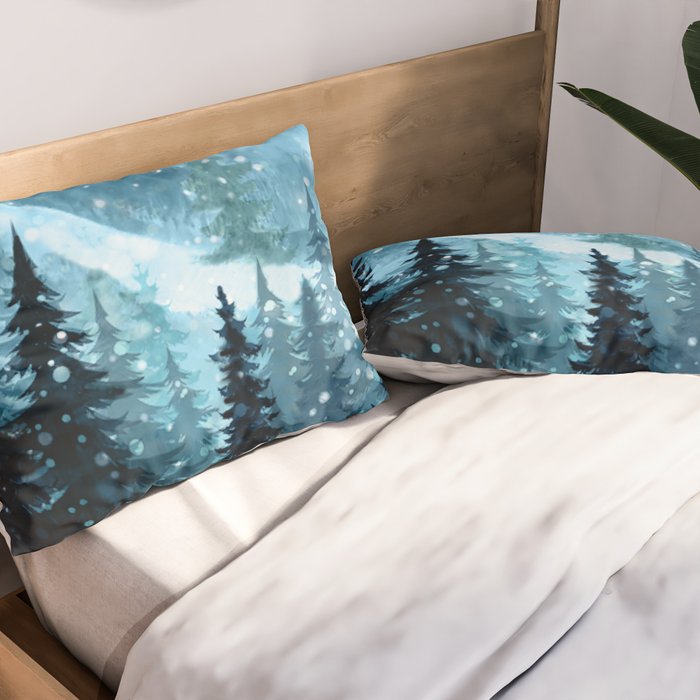 Winter Night Pillow Sham Gallery Image 2