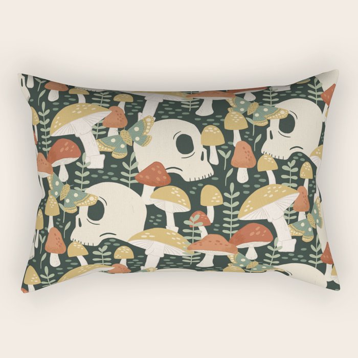 Death Mushrooms Rectangular Pillow Gallery Image 1