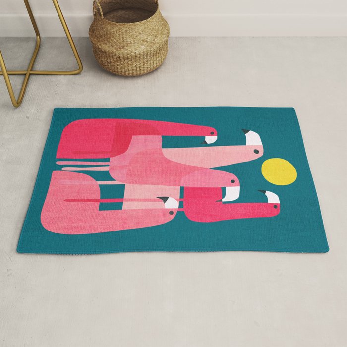 Pink flamingoes Rug Gallery Image 1
