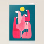 Pink flamingoes Stationery Card Gallery Image 2