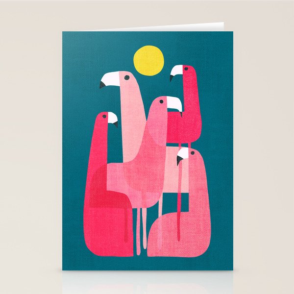 Pink flamingoes Stationery Card Gallery Image 2
