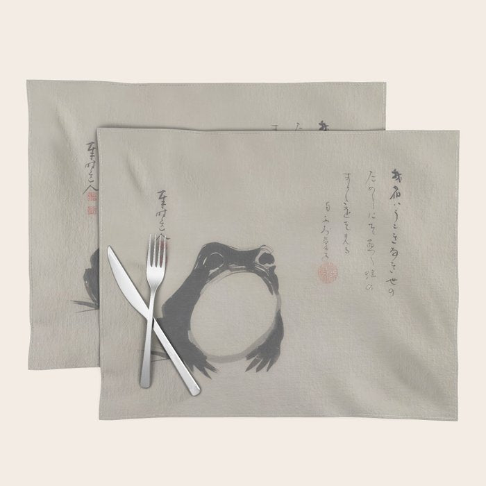 Matsumoto Hoji Frog Japanese Woodblock Art Placemat Gallery Image 1