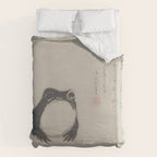 Matsumoto Hoji Frog Japanese Woodblock Art Duvet Cover Gallery Image 6