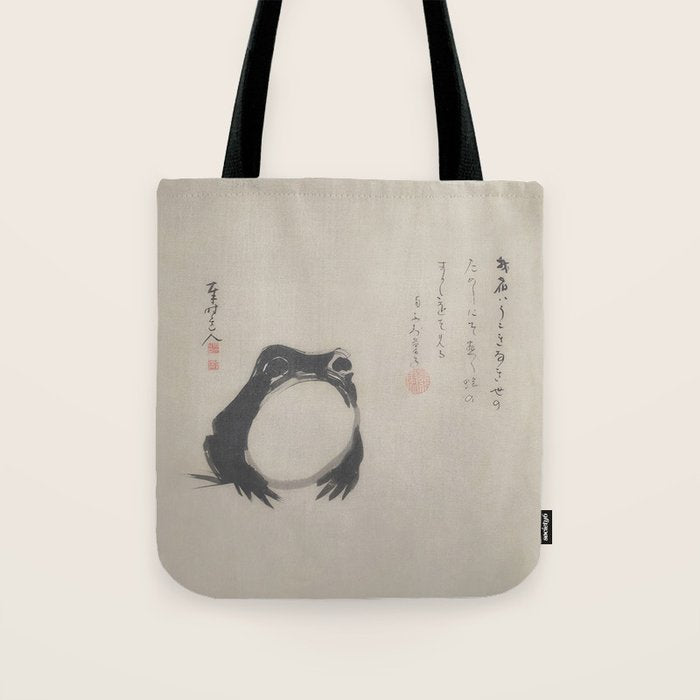 Matsumoto Hoji Frog Japanese Woodblock Art Tote Bag