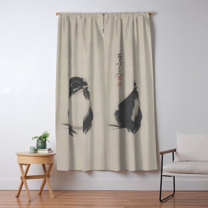 Matsumoto Hoji Frog Japanese Woodblock Art Window Curtain Gallery Image 1