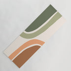 Abstract Shapes 55 in Sage Green and Terracotta (Rainbow Abstraction) Yoga Mat Gallery Image 1
