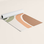 Abstract Shapes 55 in Sage Green and Terracotta (Rainbow Abstraction) Yoga Mat Gallery Image 2