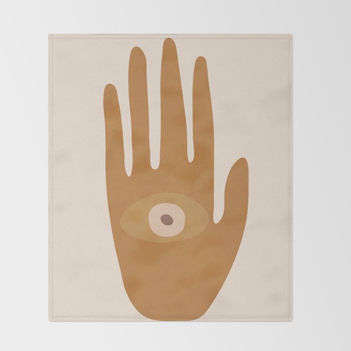 Hamsa Hand Throw Blanket Gallery Image 2
