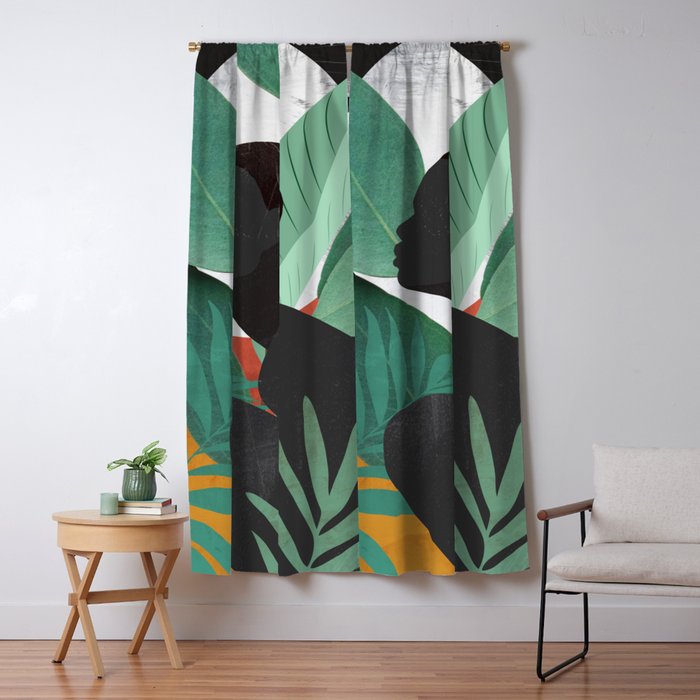 Tropical Girl 11 Window Curtain Gallery Image 5