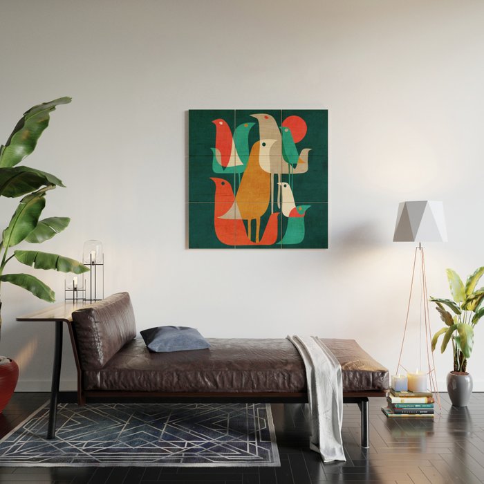 Flock of Birds Wood Wall Art Gallery Image 2