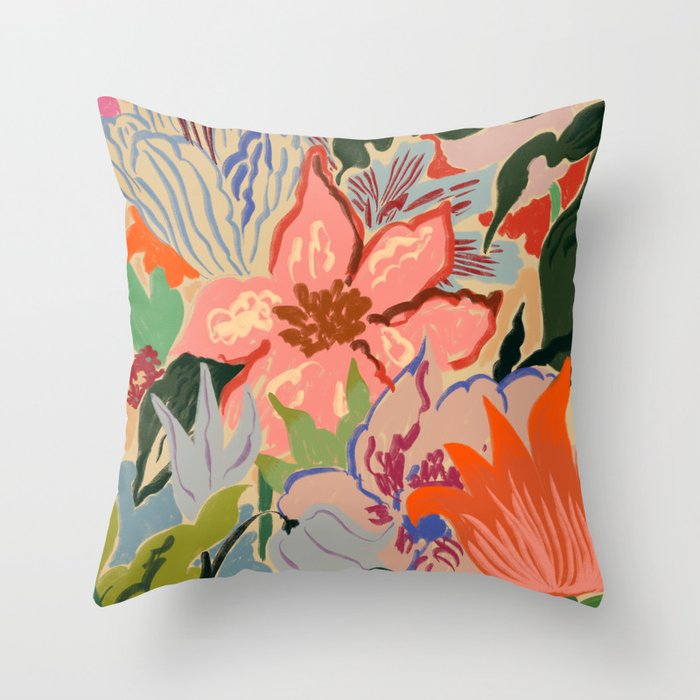 SUMMER BOUQUET Throw Pillow Gallery Image 1