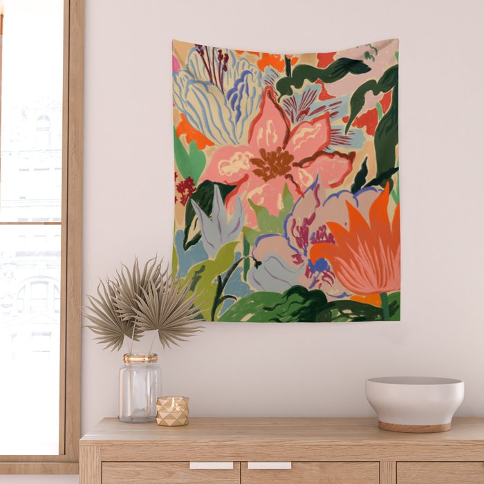 SUMMER BOUQUET Wall Tapestry Gallery Image 2