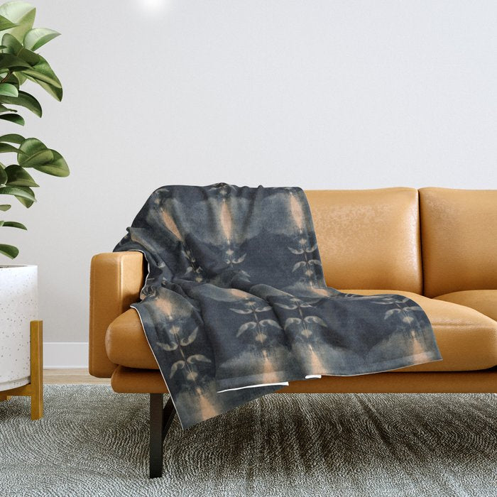 Pomegranate Shibori Throw Blanket Gallery Image 1