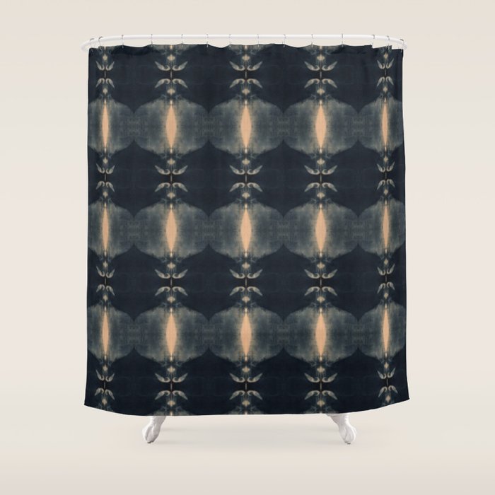 Pomegranate Shibori Shower Curtain Gallery Image 1