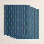 Minimalist Geo Chain Vertical  Block Stripe Pattern in Teal and Navy Blue Wrapping Paper Gallery Image 3