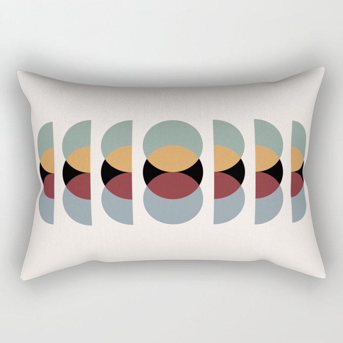 Minimalist Retro Shapes I Rectangular Pillow Gallery Image 2