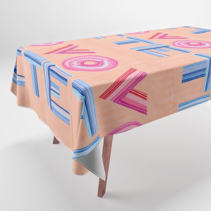 Vote Hand Lettering on Peach Watercolor Background Tablecloth Gallery Image 1