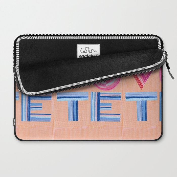 Vote Hand Lettering on Peach Watercolor Background Laptop Sleeve Gallery Image 2