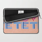 Vote Hand Lettering on Peach Watercolor Background Laptop Sleeve Gallery Image 2