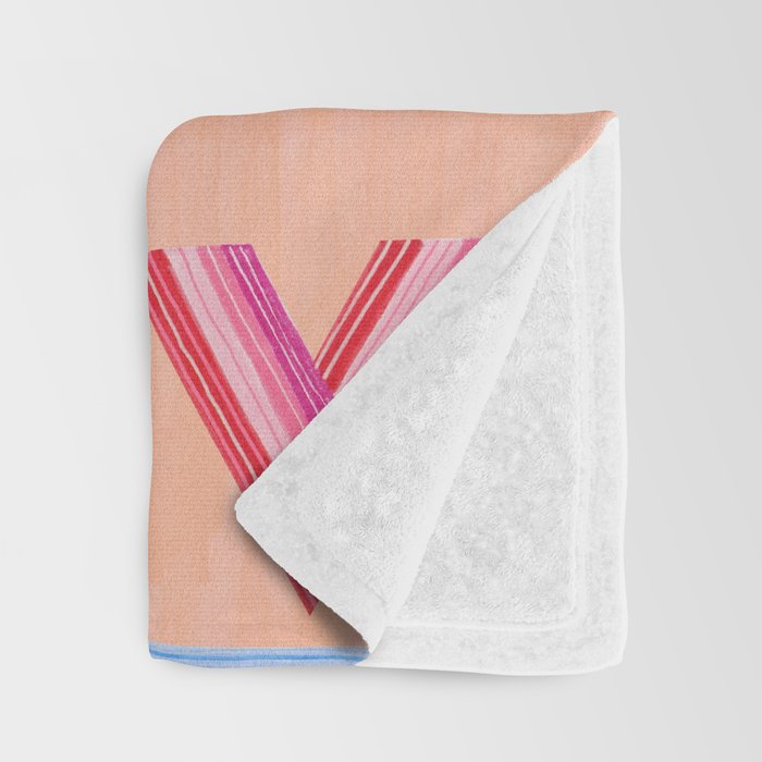 Vote Hand Lettering on Peach Watercolor Background Throw Blanket Gallery Image 3