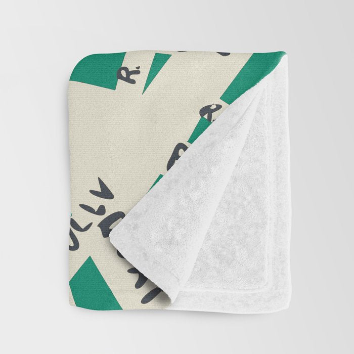 PARIS MAP GREEN Throw Blanket Gallery Image 3