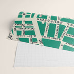 PARIS MAP GREEN Wrapping Paper Gallery Image 2
