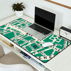 PARIS MAP GREEN Desk Mat Gallery Image 2