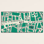 PARIS MAP GREEN Desk Mat Gallery Image 3