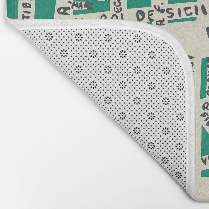 PARIS MAP GREEN Bath Mat Gallery Image 2