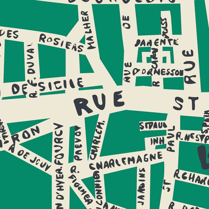 PARIS MAP GREEN Coffee Mug Gallery Image 2