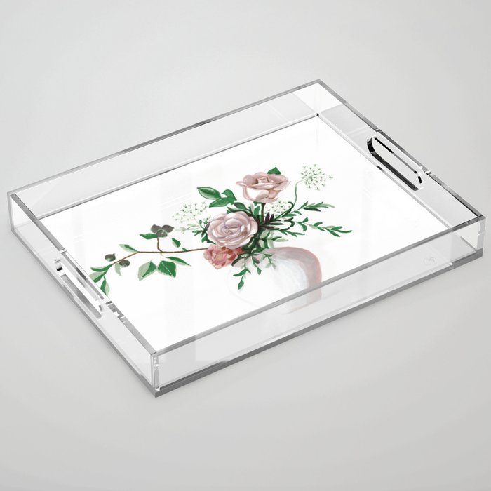 Floral Still Life Acrylic Tray Gallery Image 1