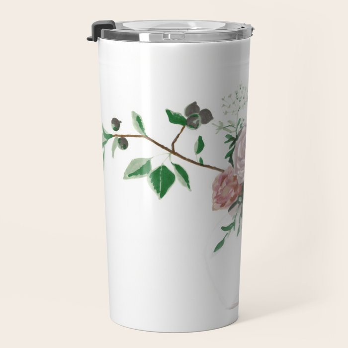 Floral Still Life Travel Mug Gallery Image 3