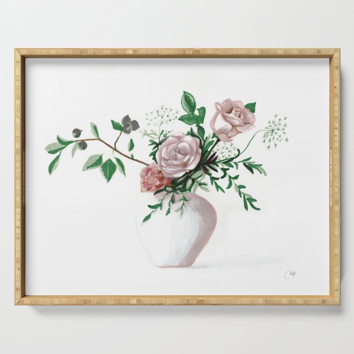 Floral Still Life Serving Tray Gallery Image 1