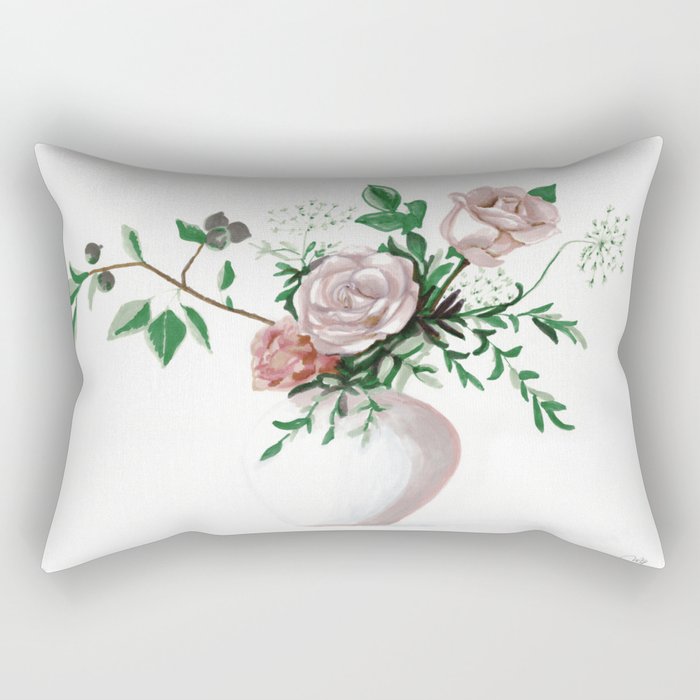 Floral Still Life Rectangular Pillow Gallery Image 1