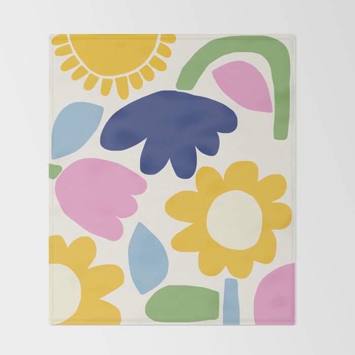 Sunny Botanics Throw Blanket Gallery Image 2