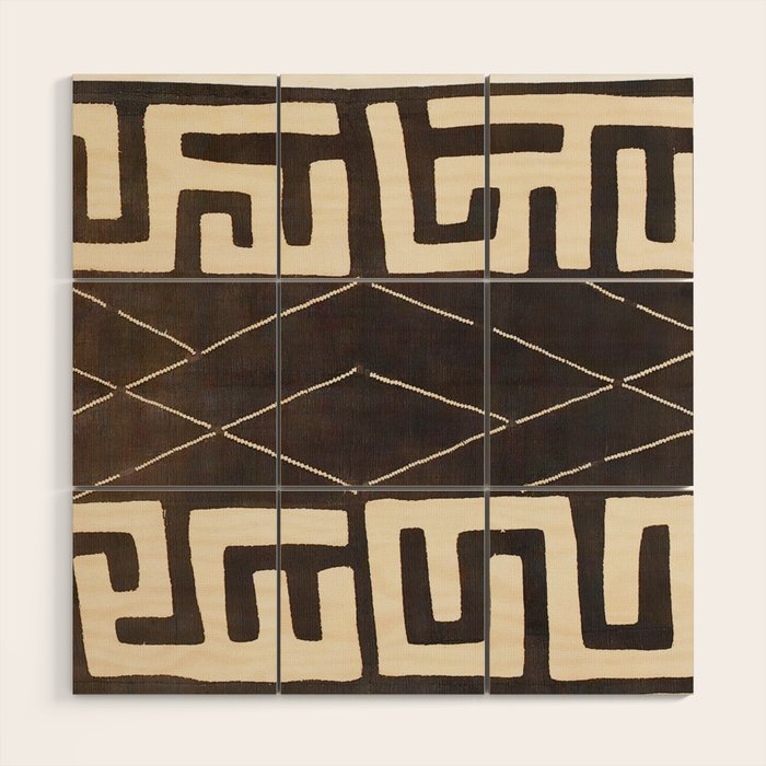 Kuba Congo Central African Wraparound Skirt Print 2 Wood Wall Art Gallery Image 1