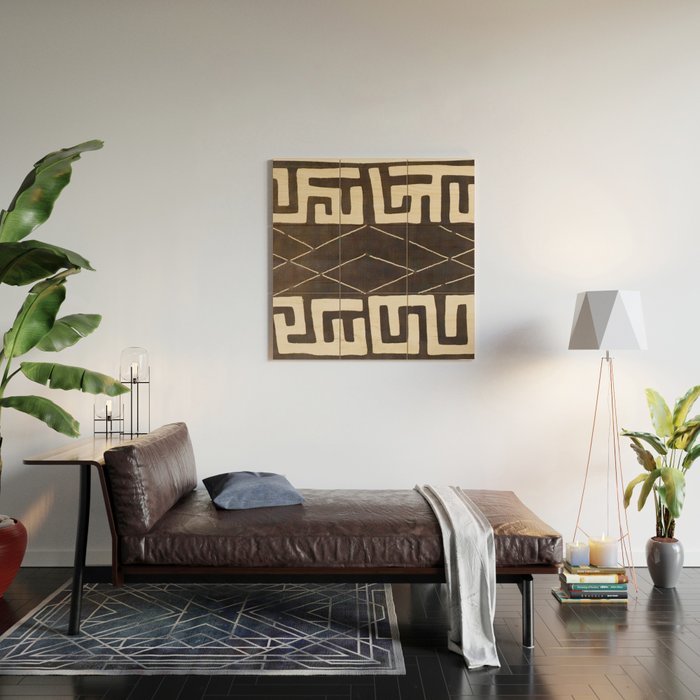 Kuba Congo Central African Wraparound Skirt Print 2 Wood Wall Art Gallery Image 2