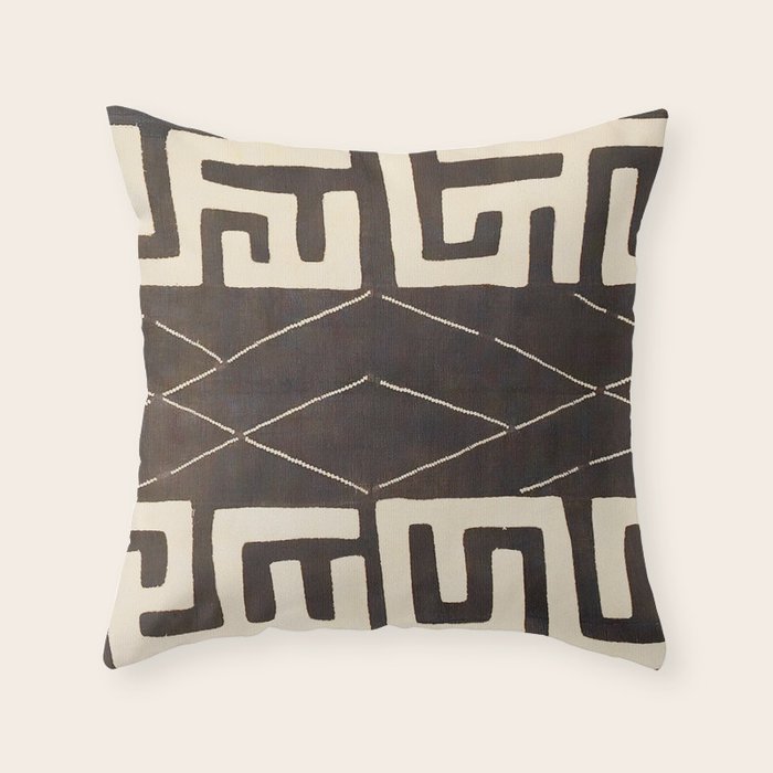Kuba Congo Central African Wraparound Skirt Print 2 Throw Pillow Gallery Image 6