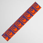 Mid Century Modern Twist Pattern in Orange and Bright Blue Table Runner Gallery Image 3