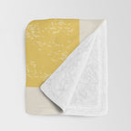 Yellow Lemon Square Stripes Mid Century Modern Minimalist Rothko Inspired Colourfield Stripes Throw Blanket Gallery Image 3