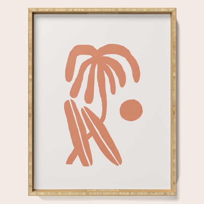 Palm and surfboards Serving Tray Gallery Image 1