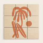 Palm and surfboards Wood Wall Art Gallery Image 1